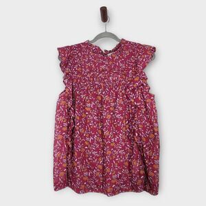 BeachLunchLounge Pink Floral Sleeveless Top NWT Size Medium Floral Boho Top